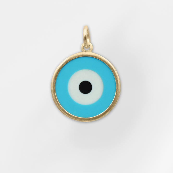 Mati, Greek Turquoise Evil Eye Pendant Necklace
