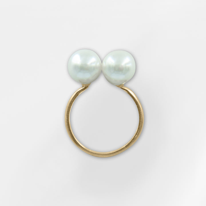 Aegean Chic-Openable Ring With Mother of Pearl Beads