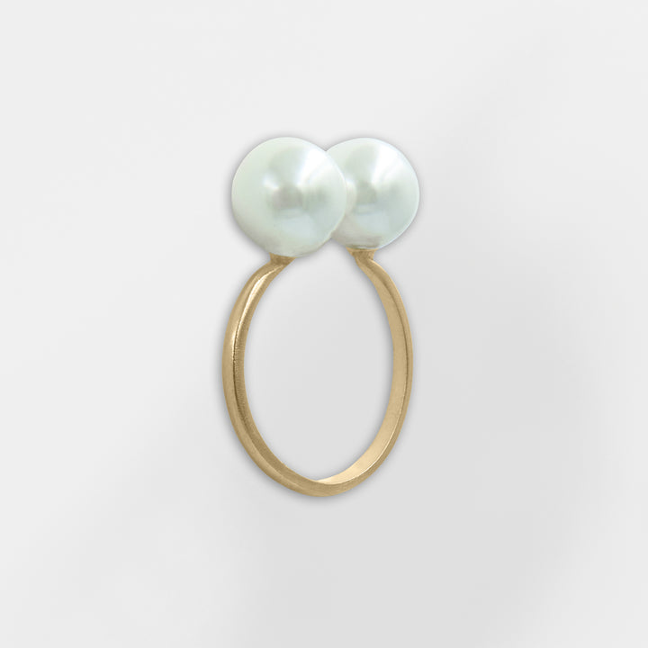 Aegean Chic-Openable Ring With Mother of Pearl Beads