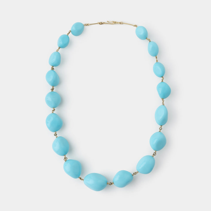 14k Gold and Turquoise Necklace - PREORDER - Shop Helen Georgio - Small Things We Love