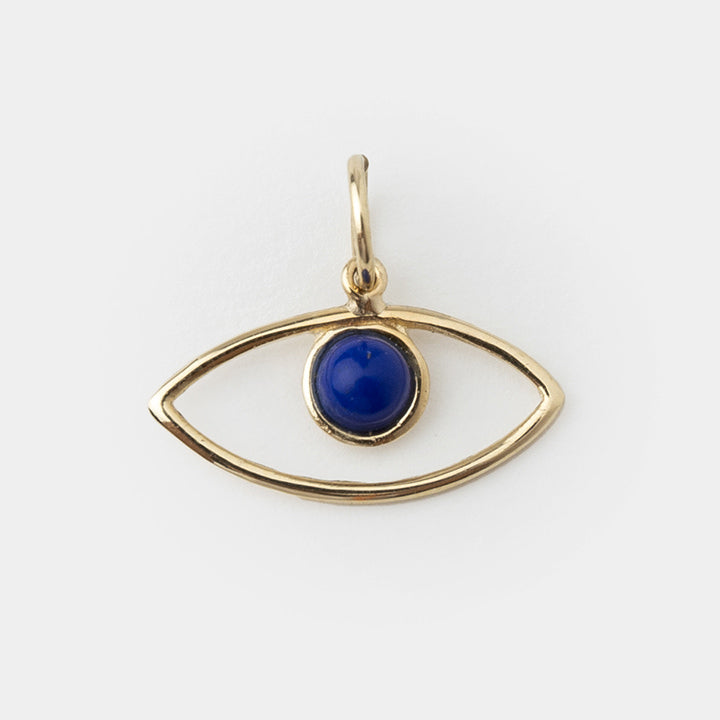 14K Gold-Blue Evil Eye Pendant