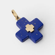 14k Gold on a Turquoise or Blue  Cross