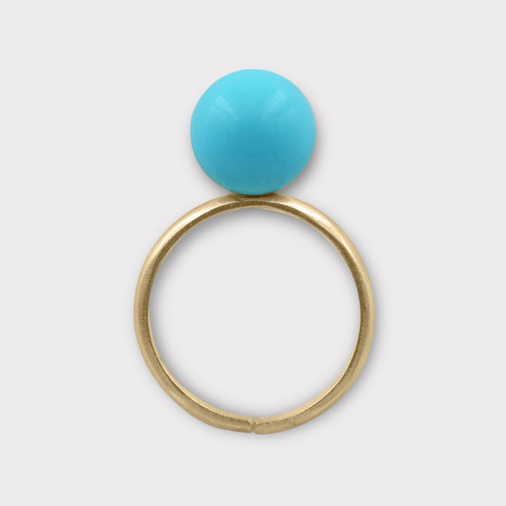 Handmade Turquoise Bead Ring